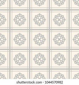 Seamless vector decorative pattern with ornament. Background for printing on paper, wallpaper, covers, textiles, fabrics, for decoration, decoupage, scrapbooking and other