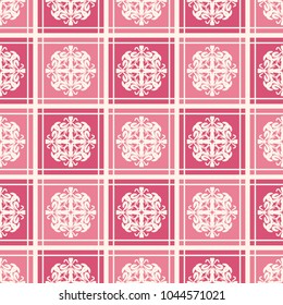 Seamless vector decorative pattern with ornament. Background for printing on paper, wallpaper, covers, textiles, fabrics, for decoration, decoupage, scrapbooking and other