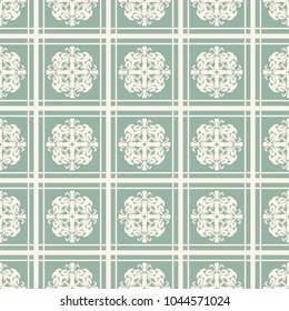 Seamless vector decorative pattern with ornament. Background for printing on paper, wallpaper, covers, textiles, fabrics, for decoration, decoupage, scrapbooking and other