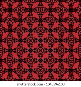 Seamless vector decorative pattern with ornament. Background for printing on paper, wallpaper, covers, textiles, fabrics, for decoration, decoupage, scrapbooking and other
