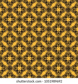 Seamless vector decorative pattern with ornament. Background for printing on paper, wallpaper, covers, textiles, fabrics, for decoration, decoupage, scrapbooking and other