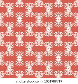 Seamless vector decorative pattern with ornament. Background for printing on paper, wallpaper, covers, textiles, fabrics, for decoration, decoupage, scrapbooking and other