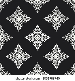 Seamless vector decorative pattern with ornament. Background for printing on paper, wallpaper, covers, textiles, fabrics, for decoration, decoupage, scrapbooking and other