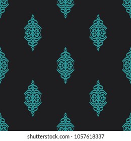 Seamless vector decorative pattern with ornament. Background for printing on paper, wallpaper, covers, textiles, fabrics, for decoration, decoupage, scrapbooking and other