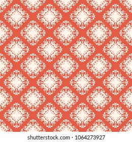 Seamless vector decorative pattern with ornament. Background for printing on paper, wallpaper, covers, textiles, fabrics, for decoration, decoupage, scrapbooking and other