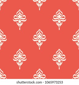Seamless vector decorative pattern with ornament. Background for printing on paper, wallpaper, covers, textiles, fabrics, for decoration, decoupage, scrapbooking and other
