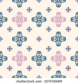 Seamless vector decorative pattern with ornament. Background for printing on paper, wallpaper, covers, textiles, fabrics, for decoration, decoupage, scrapbooking and other