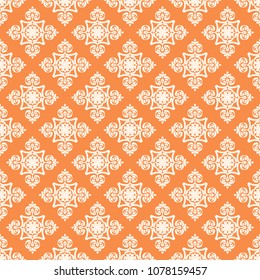 Seamless vector decorative pattern with ornament. Background for printing on paper, wallpaper, covers, textiles, fabrics, for decoration, decoupage, scrapbooking and other