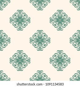 Seamless vector decorative pattern with ornament. Background for printing on paper, wallpaper, covers, textiles, fabrics, for decoration, decoupage, scrapbooking and other
