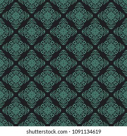 Seamless vector decorative pattern with ornament. Background for printing on paper, wallpaper, covers, textiles, fabrics, for decoration, decoupage, scrapbooking and other