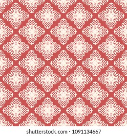 Seamless vector decorative pattern with ornament. Background for printing on paper, wallpaper, covers, textiles, fabrics, for decoration, decoupage, scrapbooking and other