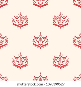 Seamless vector decorative pattern with ornament. Background for printing on paper, wallpaper, covers, textiles, fabrics, for decoration, decoupage, scrapbooking and other