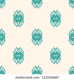 Seamless vector decorative pattern with ornament. Background for printing on paper, wallpaper, covers, textiles, fabrics, for decoration, decoupage, scrapbooking and other