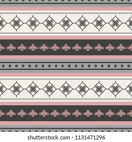 Seamless vector decorative pattern with ornament. Background for printing on paper, wallpaper, covers, textiles, fabrics, for decoration, decoupage, scrapbooking and other