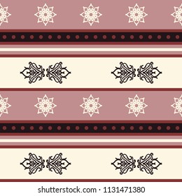 Seamless vector decorative pattern with ornament. Background for printing on paper, wallpaper, covers, textiles, fabrics, for decoration, decoupage, scrapbooking and other
