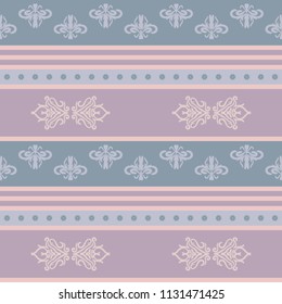 Seamless vector decorative pattern with ornament. Background for printing on paper, wallpaper, covers, textiles, fabrics, for decoration, decoupage, scrapbooking and other