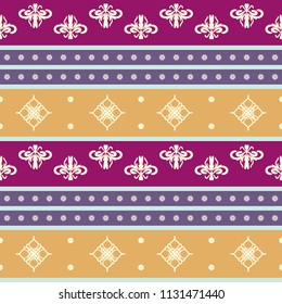 Seamless vector decorative pattern with ornament. Background for printing on paper, wallpaper, covers, textiles, fabrics, for decoration, decoupage, scrapbooking and other