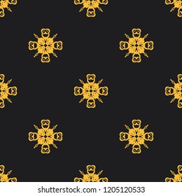 Seamless vector decorative pattern with ornament. Background for printing on paper, wallpaper, covers, textiles, fabrics, for decoration, decoupage, scrapbooking and other