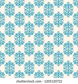 Seamless vector decorative pattern with ornament. Background for printing on paper, wallpaper, covers, textiles, fabrics, for decoration, decoupage, scrapbooking and other