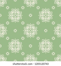 Seamless vector decorative pattern with ornament. Background for printing on paper, wallpaper, covers, textiles, fabrics, for decoration, decoupage, scrapbooking and other