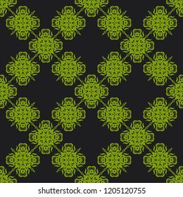 Seamless vector decorative pattern with ornament. Background for printing on paper, wallpaper, covers, textiles, fabrics, for decoration, decoupage, scrapbooking and other