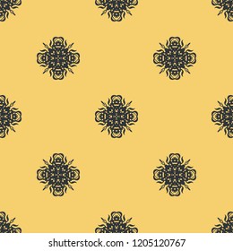 Seamless vector decorative pattern with ornament. Background for printing on paper, wallpaper, covers, textiles, fabrics, for decoration, decoupage, scrapbooking and other