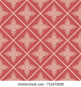 Seamless vector decorative pattern with ornament. Background for printing on paper, wallpaper, covers, textiles, fabrics, for decoration, decoupage, scrapbooking and other