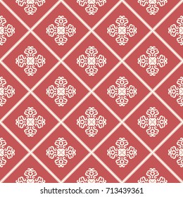 Seamless vector decorative pattern with ornament. Background for printing on paper, wallpaper, covers, textiles, fabrics, for decoration, decoupage, scrapbooking and other