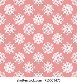 Seamless vector decorative pattern with ornament. Background for printing on paper, wallpaper, covers, textiles, fabrics, for decoration, decoupage, scrapbooking and other