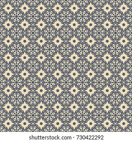 Seamless vector decorative pattern with ornament. Background for printing on paper, wallpaper, covers, textiles, fabrics, for decoration, decoupage, scrapbooking and other