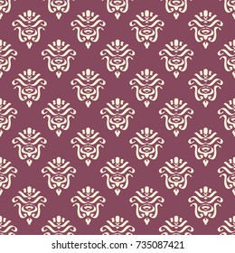 Seamless vector decorative pattern with ornament. Background for printing on paper, wallpaper, covers, textiles, fabrics, for decoration, decoupage, scrapbooking and other