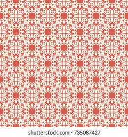 Seamless vector decorative pattern with ornament. Background for printing on paper, wallpaper, covers, textiles, fabrics, for decoration, decoupage, scrapbooking and other