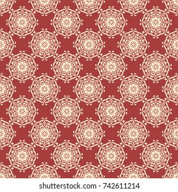 Seamless vector decorative pattern with ornament. Background for printing on paper, wallpaper, covers, textiles, fabrics, for decoration, decoupage, scrapbooking and other