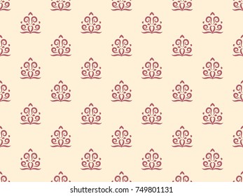 Seamless vector decorative pattern with ornament. Background for printing on paper, wallpaper, covers, textiles, fabrics, for decoration, decoupage, scrapbooking and other