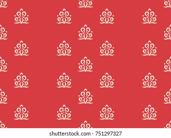 Seamless vector decorative pattern with ornament. Background for printing on paper, wallpaper, covers, textiles, fabrics, for decoration, decoupage, scrapbooking and other