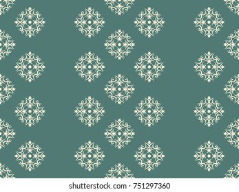 Seamless vector decorative pattern with ornament. Background for printing on paper, wallpaper, covers, textiles, fabrics, for decoration, decoupage, scrapbooking and other