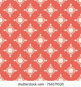 Seamless vector decorative pattern with ornament. Background for printing on paper, wallpaper, covers, textiles, fabrics, for decoration, decoupage, scrapbooking and other