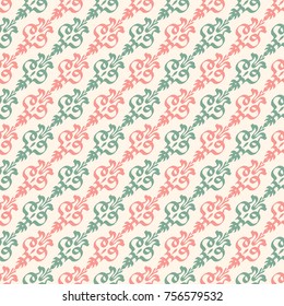 Seamless vector decorative pattern with ornament. Background for printing on paper, wallpaper, covers, textiles, fabrics, for decoration, decoupage, scrapbooking and other