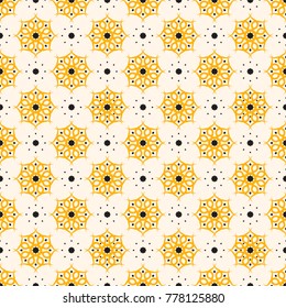 Seamless vector decorative pattern with ornament. Background for printing on paper, wallpaper, covers, textiles, fabrics, for decoration, decoupage, scrapbooking and other