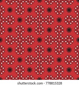 Seamless vector decorative pattern with ornament. Background for printing on paper, wallpaper, covers, textiles, fabrics, for decoration, decoupage, scrapbooking and other