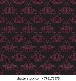 Seamless vector decorative pattern with ornament. Background for printing on paper, wallpaper, covers, textiles, fabrics, for decoration, decoupage, scrapbooking and other