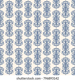Seamless vector decorative pattern with ornament. Background for printing on paper, wallpaper, covers, textiles, fabrics, for decoration, decoupage, scrapbooking and other