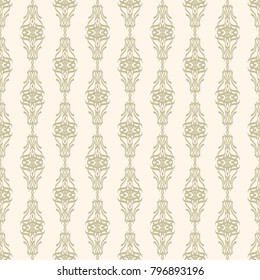 Seamless vector decorative pattern with ornament. Background for printing on paper, wallpaper, covers, textiles, fabrics, for decoration, decoupage, scrapbooking and other
