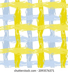 Seamless vector decorative pattern. Scottish cage. English beige checkered background.