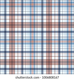 Seamless vector decorative pattern. Textile design in a cage. Background for printing, decor, interior, needlework, covers, fabrics, paper, wallpapers and other materials.