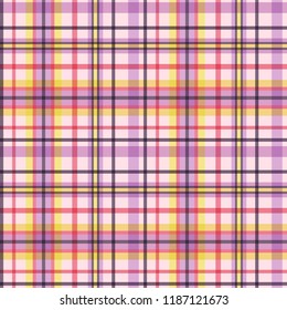 Seamless vector decorative pattern. Textile design in a cage. Background for printing, decor, interior, needlework, covers, fabrics, paper, wallpapers and other materials.