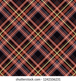 Seamless vector decorative pattern. Textile design in a cage. Background for printing, decor, interior, needlework, covers, fabrics, paper, wallpapers and other materials.