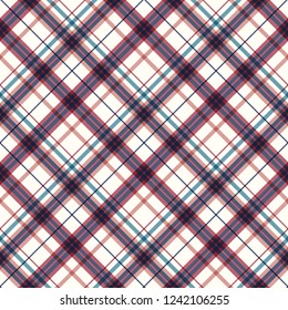 Seamless vector decorative pattern. Textile design in a cage. Background for printing, decor, interior, needlework, covers, fabrics, paper, wallpapers and other materials.