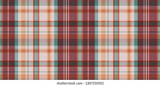 Seamless vector decorative pattern. Textile design in a cage. Background for printing, decor, interior, needlework, covers, fabrics, paper, wallpapers and other materials.