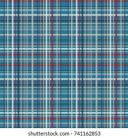 Seamless vector decorative pattern. Textile design in a cage. Background for printing, decor, interior, needlework, covers, fabrics, paper, wallpapers and other materials.
